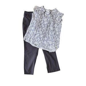 Stitch Fix Outfit Blouse and Pants Blouse Size XL Slacks Size 12P Career